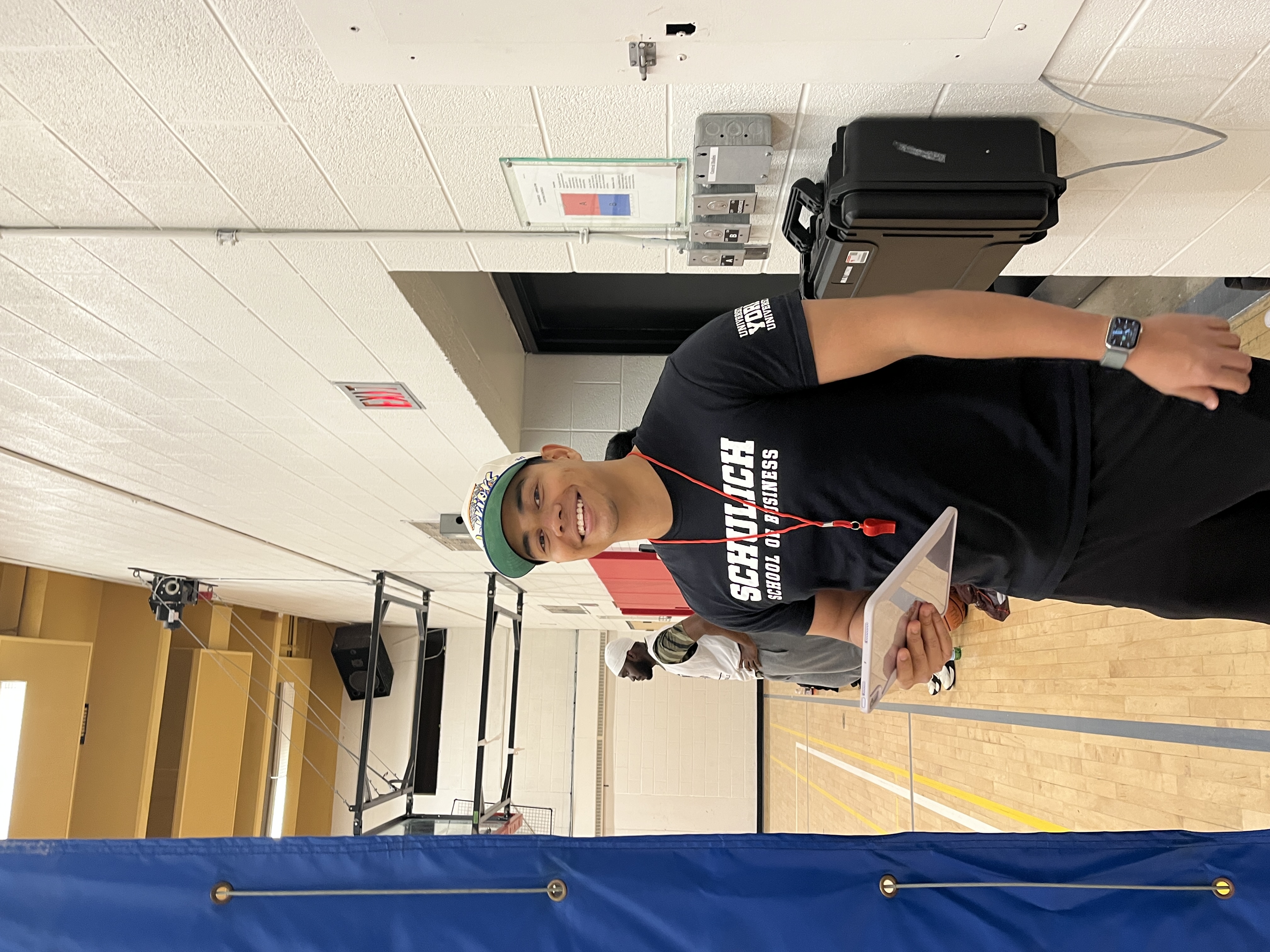 Pulkit as Athletics Director at a Schulich intramural event