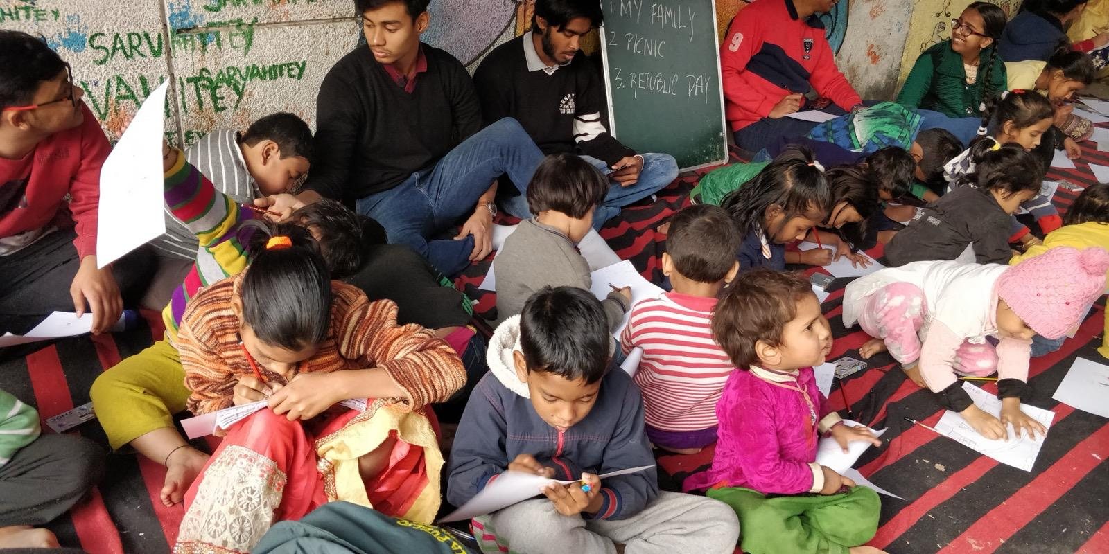 Teaching underprivileged children